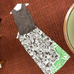 Cynthia Howie Maggy boutique outfit. 100% silk.